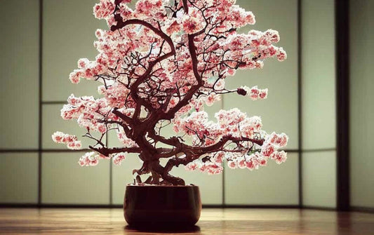 Pink & White Cherry Blossom Bonsai Tree Seeds: Japanese Sakura, Gardening Flowering Perennial, Garden House Plants, Frost Hardy DIY Flower