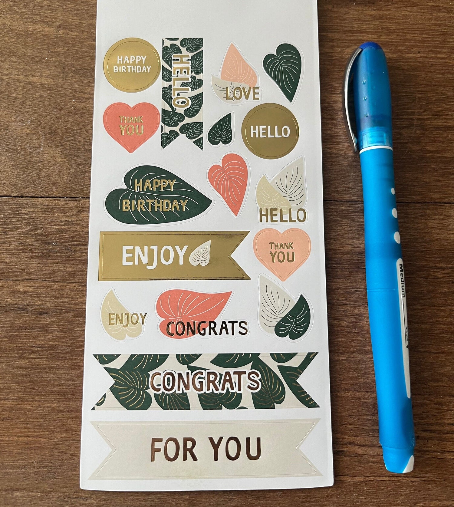 16 Plants & Flowers Themed Stickers Birthday and Thank You Stickers, Botanical Tropical Leaves Houseplants Scrapbooking Decoration DIY