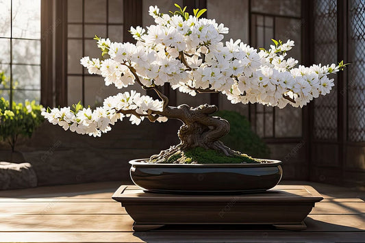 Japanese White Cherry Blossom Bonsai Tree seeds, Sakura gifts for him her mom dad teacher birthday gardening flowering perennial
