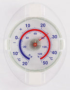 Weatherproof Window Thermometer, in Fahrenheit and Celsius, for indoors & outdoors, Greenhouse, Garden, Balcony, DIY Gardening Tool