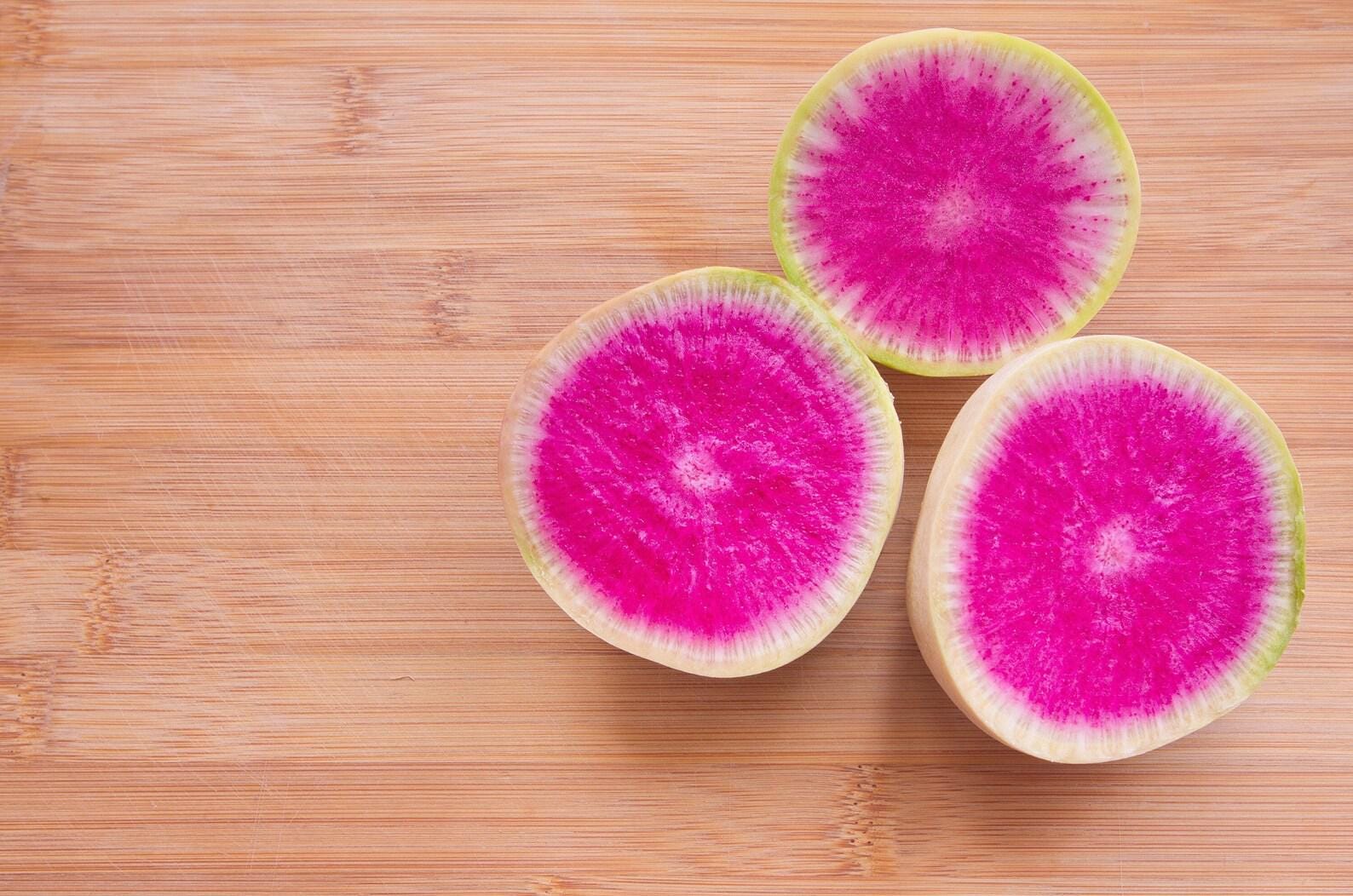 Chinese Watermelon Radish Seeds: Organic Healthy Fruit & Vegetables, Easy to Grow