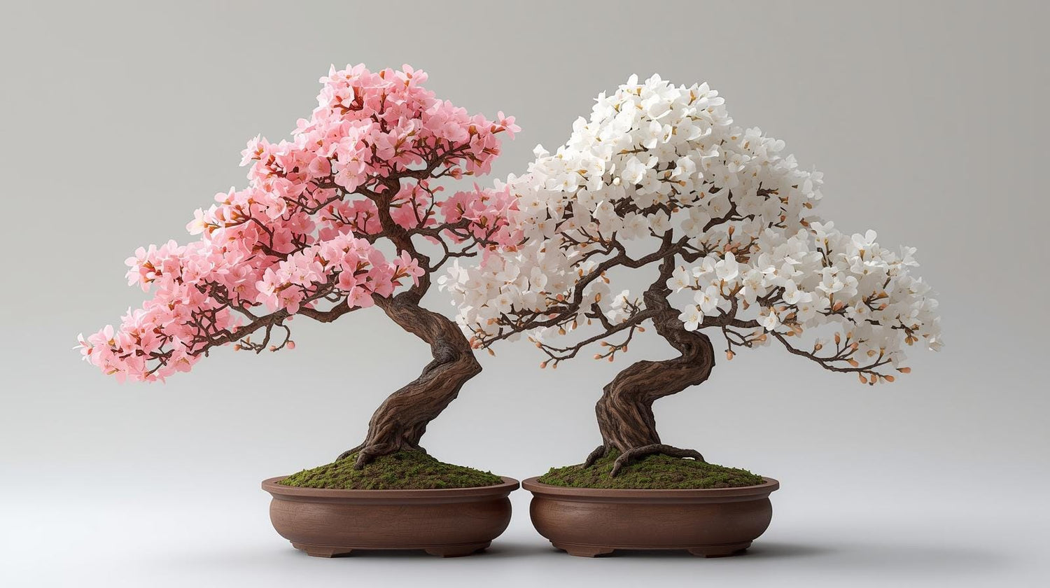 Pink & White Cherry Blossom Bonsai Tree Seeds: Japanese Sakura, Gardening Flowering Perennial, Garden House Plants, Frost Hardy DIY Flower
