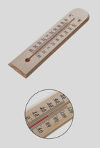 Wooden Wall Thermometer: in Celsius and Fahrenheit, Vintage Looking Gardening Tool for indoors and outdoors, Light Wood or Dark Wood