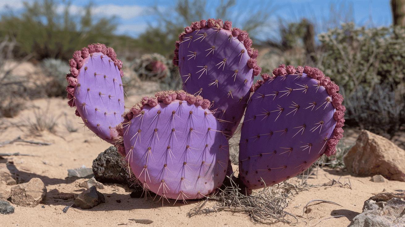 Purple Prickly Pear Cactus Seeds, Opuntia Santa Rita, Easy to Grow, with Simple Instructions